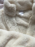 冰洁（BINGJIE）女士夹克秋季新款纯色珊瑚绒潮流休闲立领短外套 白色 L 实拍图
