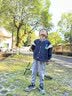 真维斯（Jeanswest）男童春秋外套儿童2026新款学院风拼接棒球服男大童春装时尚夹克衫 藏蓝/快乐生活K+太空骑行 160 实拍图