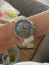 马克华菲（FAIRWHALE）国潮手表男士镂空飞轮全自动机械表时尚夜光防水男表瑞士品质腕表 钢盘蓝黑胶带 实拍图