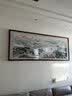良品大师山水画办公室挂画中式客厅装饰画万里长城靠山图茶室字画风景壁画 流水生财A5 85*230cm宣纸锦绫+有机玻璃+红褐色实木框（大气款） 实拍图
