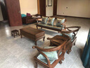 虎大师红木家具非洲鸡翅木（学名：非洲崖豆木）实木家具沙发中式仿古客厅小户型整装五件成套家具 经典款沙发1+1+3/ 5件套 组合 实拍图