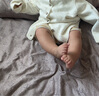 巴厘小猪（BALIPIG）儿童毛线衣春秋宝宝针织衫女童衣服外套婴儿毛衣开衫男童春装洋气 米白 100 cm 实拍图