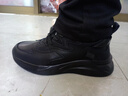 【真牛皮】GNAI休闲运动鞋子男生真皮鞋男士户外跑步春秋冬季加绒百搭青年学生平板鞋靴商务潮流男鞋潮鞋 黑色 系带 真皮【加绒+内增高】二棉鞋 冬天款 39码 (245mm) 实拍图