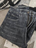 依沐苏高腰牛仔裤女哈伦裤宽松春秋季显瘦显高萝卜裤时尚百搭老爹裤子潮 蓝灰色 27码(98-108斤) 实拍图