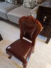 格澜帝尔（growdear） 小椅子欧式客厅真皮凳小圆凳子宝宝换鞋凳家用沙发凳实木靠背椅 雕刻靠背香槟金315*325*620小款 30cm 雕刻小款 实拍图