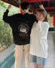 love legendlovelegend情侣装卫衣全套秋冬新款潮流网红小熊带帽外套一男一女 【春秋】白色女 M（建议100-120斤内穿） 实拍图