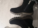 堡度驰冬季羊毛雪地靴男士羊皮毛一体东北棉鞋加绒防水中筒真皮马丁靴 黑色 40 实拍图