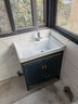 拓卫 落地式太空铝洗衣柜阳台洗衣池陶瓷洗手台盆组合柜带搓衣板浴室 70洗衣盆+柜子+下水 70cm 实拍图