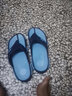 回力（Warrior）人字拖鞋男士沙滩鞋轻便舒适塑胶男鞋颗粒按摩拖鞋男 蓝色 42 实拍图