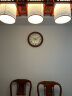 汉时（Hense）实木挂钟客厅挂墙时钟家用挂表创意简约石英钟表HW25棕色45cm 实拍图