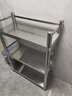 三只猩猩不锈钢厨房置物架落地置物架厨房收纳微波炉架子储物架货架家用柜 升级款三层高100CM 长70宽30【加厚板材】 实拍图