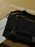 MICHAEL KORS迈克高仕 MK Hudson 男士老花邮差包单肩斜挎公文包男包 黑色 001 NS 实拍图