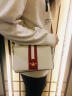 JISWENA包包女包奢侈品菱格拼色包时尚百搭斜挎包单肩包女链条蜜蜂包 J201002208白拼红 实拍图