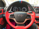 奥迈尔 适用于现代菲斯塔方向盘套真皮手缝领动/索纳塔九/ix35/ix25/朗动/胜达/名图/途胜 运动款B002 实拍图