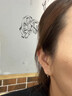 芯奢纯999足银水滴耳环女睡觉不用摘的银耳钉女小众设计感耳饰银耳钩 水滴耳钉一对 实拍图