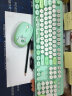 GEEZER Hello bear 无线复古朋克键鼠套装 可爱办公键鼠套装 鼠标 电脑键盘 笔记本键盘 绿色 实拍图