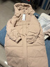 雅鹿长款羽绒服女士2025年新款韩版宽松加厚冬季鸭绒时尚保暖连帽外套 卡其色 2XL （推荐175-200斤） 实拍图