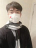 宸劲佰羊毛围巾男士秋冬季保暖围脖男生韩版针织毛线生日礼物礼盒装送人 黑白格纹 实拍图