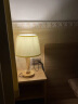 一世一屋北欧台灯卧室床头灯简约创意实木家用客厅装饰灯原木小夜灯氛围灯 百褶款+5瓦暖光LED 按钮开关 晒单实拍图