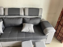 古爵沙发客厅小户型科技布棉麻简约现代沙发实木框架独立弹簧布艺沙发 2.84m四人位【2布凳】 海绵座包优质棉麻布 实拍图