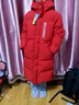 巴拉巴拉童装儿童羽绒服男童外套女童宝宝年冬装大绒被亲子装时尚长款加厚 新年红A版-白鸭绒-清洁度1000 100 实拍图