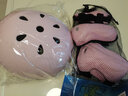 REBUILD轮滑护具可调节儿童头盔护膝男女通用自行车平衡车护具成人滑板专用透气防护7件套 米洛粉-防护7件套(可自由调节大小) 实拍图