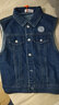 可可鸭（QQ DUCK）童装儿童牛仔马甲女童外套无袖坎肩青少年衣服经典马甲深蓝；120 实拍图