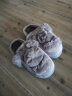 和居家 棉拖鞋包跟家居家用保暖毛毛拖鞋儿童厚底室内外冬特大码情侣 兔兔浅灰色 46-47码（鞋长31CM） 晒单实拍图