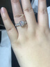 凡爱六爪莫桑钻1二3克拉仿钻星光皇后培育钻鸽子蛋订婚结婚戒女925银 仿真钻石 3克拉 实拍图
