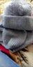 野外寻梅毛线帽子女围巾一体加厚风雪帽秋冬新款松鼠绒毛线编织女学生保暖 一体风雪帽-灰 均码 实拍图