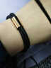 power ionics潮牌硅胶手链男女转运珠情侣刻字手绳学生礼物手环手镯 黑色/玫瑰金配饰 实拍图