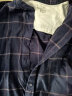 无印良品（MUJI）女式法兰绒 立领衬衫 格子 内搭 衬衣  BCB19C1A 深藏青色格纹 M 实拍图