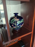 傲世景德镇陶瓷器新中式花瓶工艺品客厅摆件酒柜玄关茶室博古架装饰品 景泰蓝清荷石榴瓶+底座 实拍图