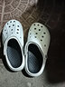 回力室外洞洞鞋男士不易滑沙滩鞋潮流浴室外穿凉拖鞋HL02291白色39码 实拍图