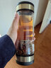 茶之恋茶水分离杯玻璃泡茶杯男新款车载便携茶杯高档商务水杯子双层防烫 臻钛版-【钛金色】 360ml 实拍图
