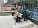 梵派（FAPOLITE） 户外秋千吊椅室外庭院花园阳台防雨铸铝合金太阳能网红荡秋千 海洋之心黑金沙-太阳能三人秋千 实拍图