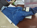 AEMAPE苹果纯棉秋冬季牛仔裤中老年高腰深裆宽松直筒爸爸装百搭加绒长裤 （厚款）D款#浅蓝色 36 (2尺8) 实拍图