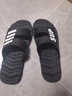卡帝乐鳄鱼拖鞋男士休闲拖鞋浴室家居一字拖百搭凉拖鞋子 男 1492 黑白 44 实拍图