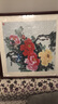 紫腾随轩新中式牡丹花开富贵装饰画客厅餐厅背景墙画卧室床头挂画壁画 图16 60*60cm红木色实木框 实拍图
