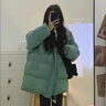 妃莉杋（FeiLiFan）羽绒棉服女2025新款冬季韩版宽松小个子加厚面包服学生棉衣棉袄女 绿色 S 建议80-100斤 实拍图