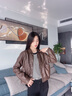 佰蓝娇加绒加厚皮衣外套女短款2025春秋冬季新款女装pu皮夹克机车服上衣 卡其色（春秋款） XL 实拍图