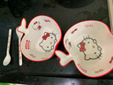 五和（WUHE）儿童餐具凯蒂猫碗勺套装儿童水杯宝宝辅食碗儿童餐盘分格防烫耐摔 凯蒂猫苹果碗400ml 实拍图