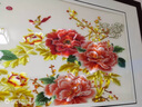 奈维斯汀真丝底料苏绣挂画花开富贵桑蚕丝手工刺绣实木框沙发背景墙装饰画 画芯220x70CM 装框250x95CM 实拍图