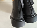 意尔康短靴女加绒厚底切尔西大码鞋妈妈短靴子 26619W 黑色    37 实拍图