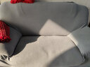 南水涧纯色弹力沙发套罩全包防滑沙发罩真皮老式组合沙发巾通用防尘盖布 洛兰灰 M码  145-185cm 实拍图