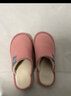 华美健步日系风柔软极简情侣棉拖鞋秋冬季家居室内保暖软底棉鞋女HM001粉色36-37码 实拍图