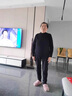 郑尔丹斯特【纯山羊绒】鄂尔多市产羊绒衫女轻奢纯色半高领简约厚款保暖毛衣 蓝灰 L 建议110-120斤 实拍图