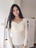 多情猫保暖内衣女蓄热锁温面膜肌底衣无痕美肤带胸垫隐形秋衣内搭打底衫 白色 【90%人选择-百搭色】 L 【建议90-130斤】 实拍图