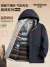 SHANSHAN杉杉【可脱卸帽】羽绒服男秋冬季年新款商务休闲厚款鹅绒保暖外套 藏青色 XL 实拍图