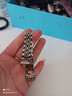 女士精钢手表链 适配阿玛尼AR1926 1925 1909 1681钢带满天星摩天轮手表带配件 间玫瑰金色 14mm 实拍图